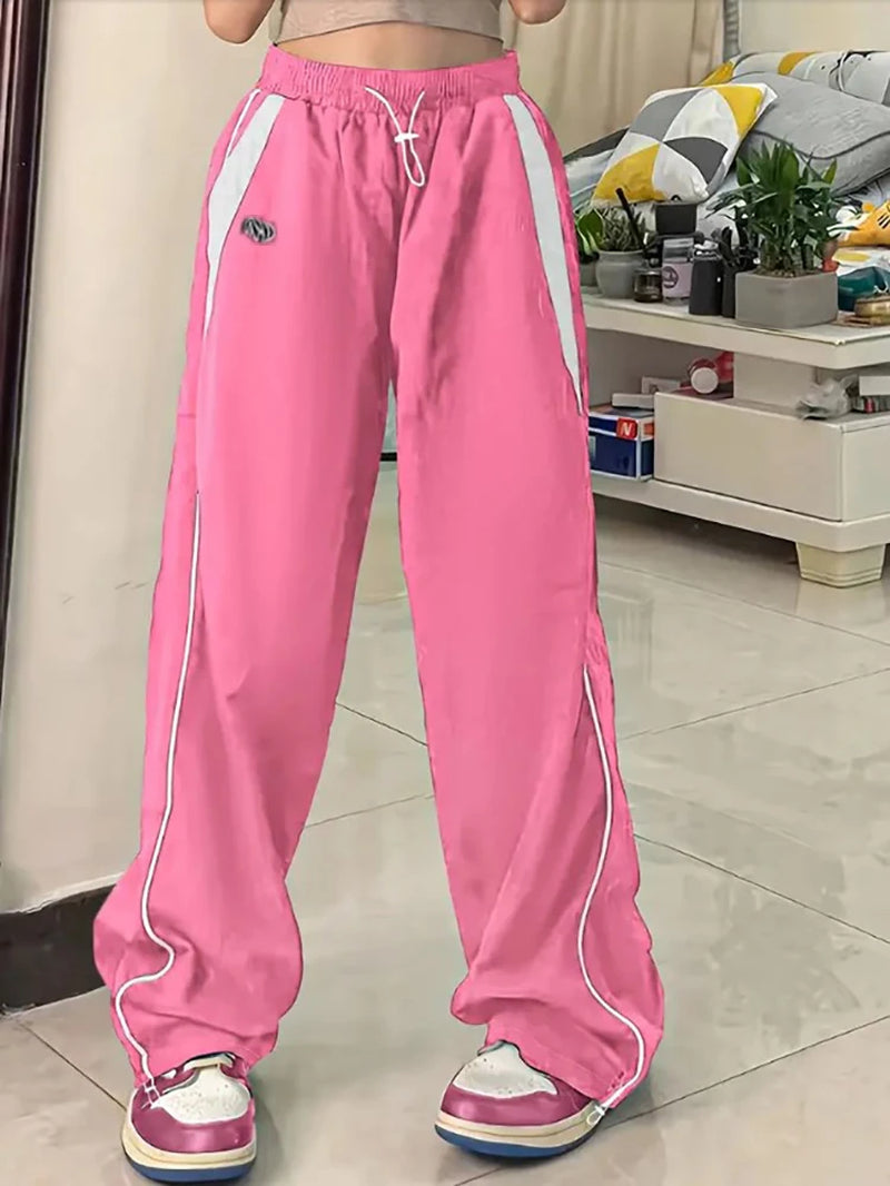 Women Baggy Harajuku Cargo Pants Streetwear Hip Hop Wide Leg Pant Parachute Sweatpants Techwear Joggers Oversized Y2K Trousers