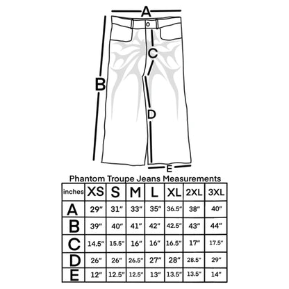 Y2K Phantom Jeans High Street Spider Embroidered Patch Hip Hop Streetwear Gothic Retro Oversized Baggy Fit Unisex Mopping Pants