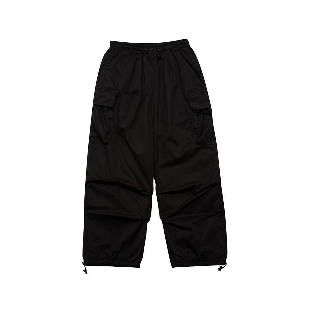 2023 Spring Summer Fashion Cargo Pants Men Solid Color Elastic Waist Wide Leg Casual Men'S Pants Oversize Baggy Pants for Women