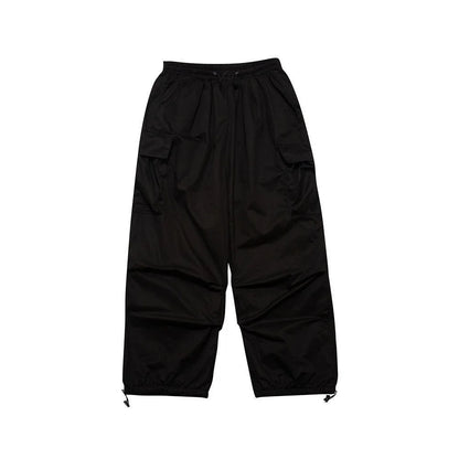 2023 Spring Summer Fashion Cargo Pants Men Solid Color Elastic Waist Wide Leg Casual Men'S Pants Oversize Baggy Pants for Women